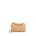 CHANEL SMALL CLASSIC DOUBLE FLAP BAG LAMBSKIN BEIGE GHW