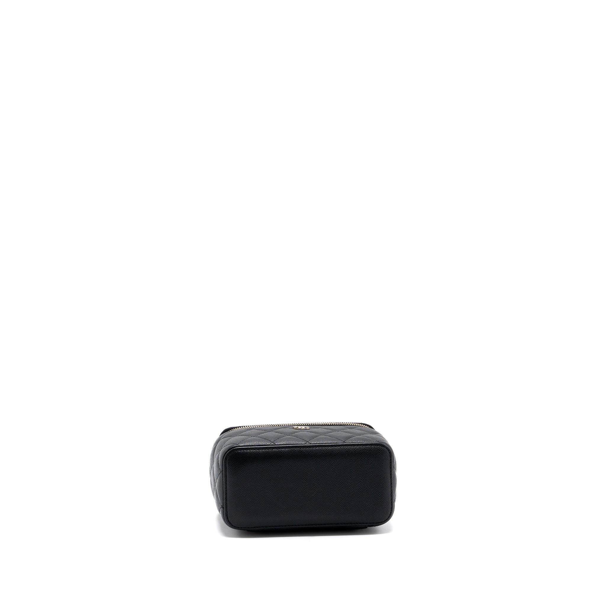 CHANEL LONG VANITY CASE CAVIAR BLACK LGHW
