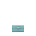 HERMES KELLY LONG WALLET EPSOM LIGHT BLUE SHW