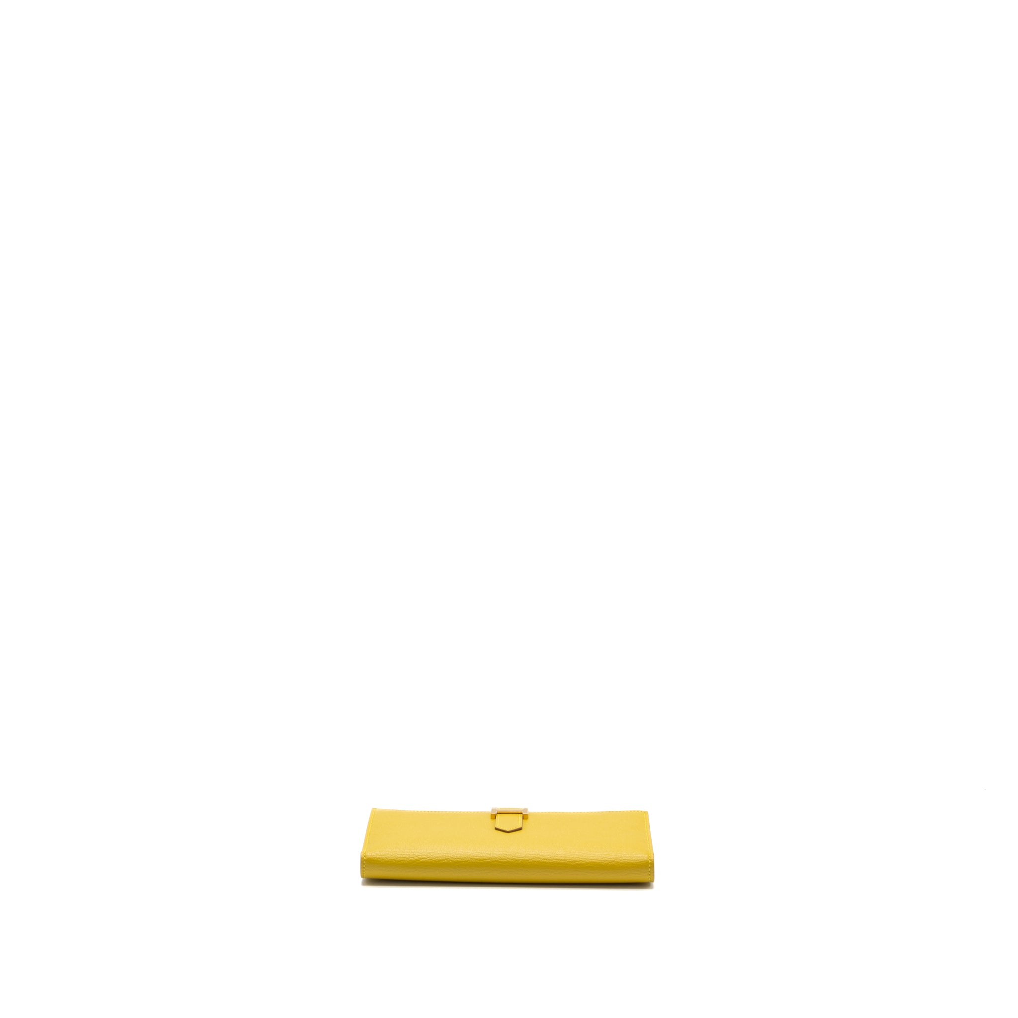 HERMES BEARN LONG WALLET CHEVRE MYSORE 2P CUMIN GHW