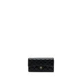 CHANEL CLASSIC LONG FLAP WALLET CAVIAR BLACK GHW