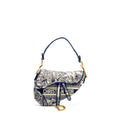 DIOR MEDIUM SADDLE BAG TOILE DE JOUY BLUE GHW