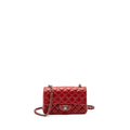 CHANEL CLASSIC MINI RECTANGULAR FLAP BAG LAMBSKIN RED RUTHENIUM HARDWARE