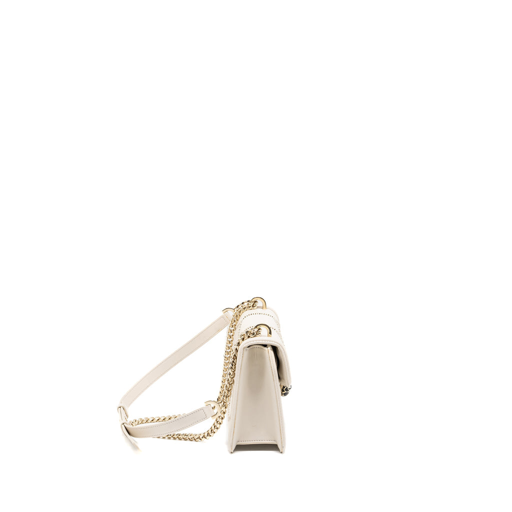 BVLGARI SERPENTI FLAP CHAIN BAG CALFSKIN LIMITED EDITION WHITE LGHW
