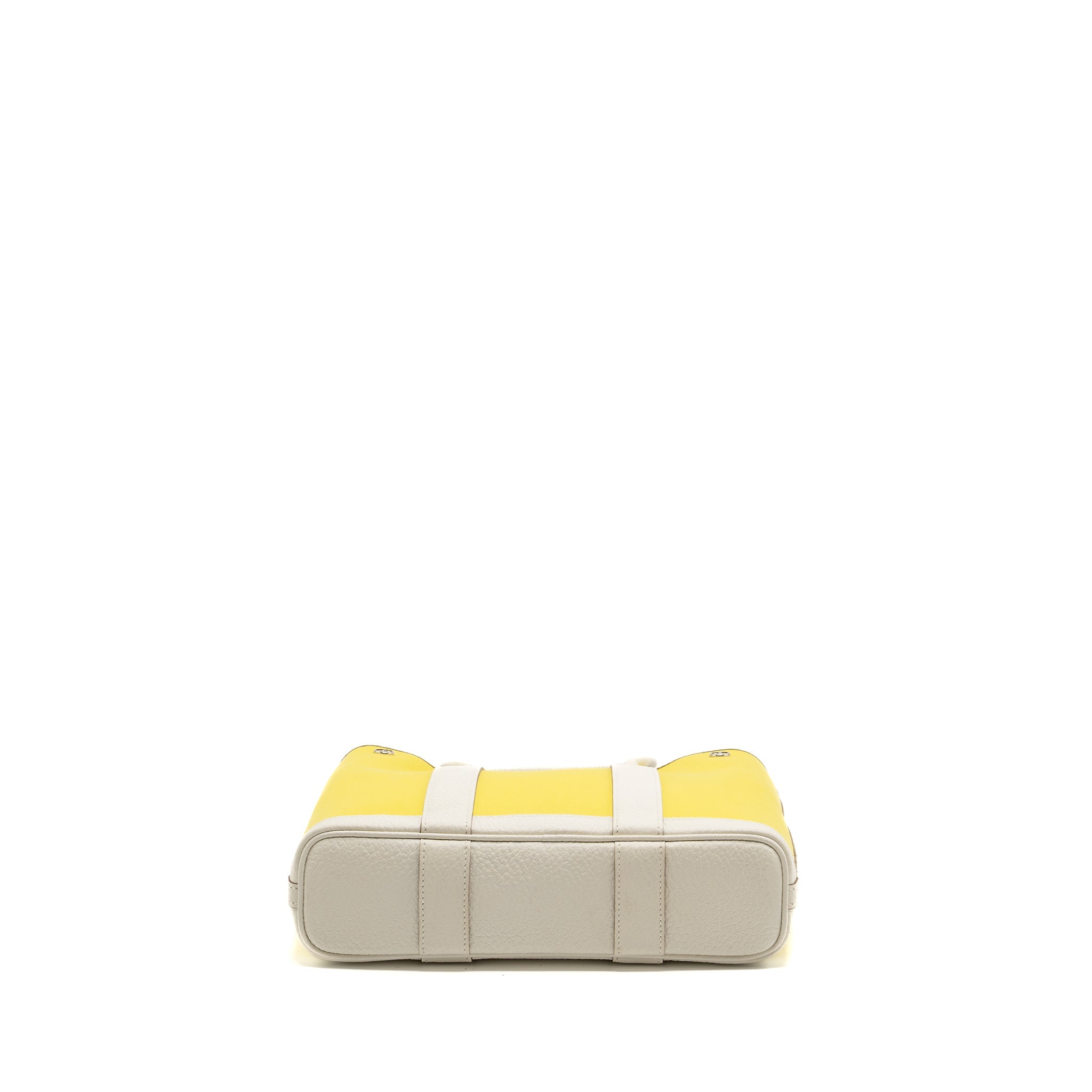 HERMES GARDEN FILE 28 CANVAS / LEATHER LIME/ BLANC SHW