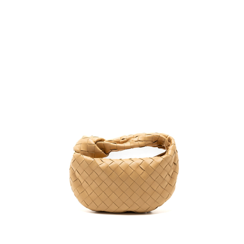 BOTTEGA VENETA MINI JODIE LEATHER BEIGE GHW