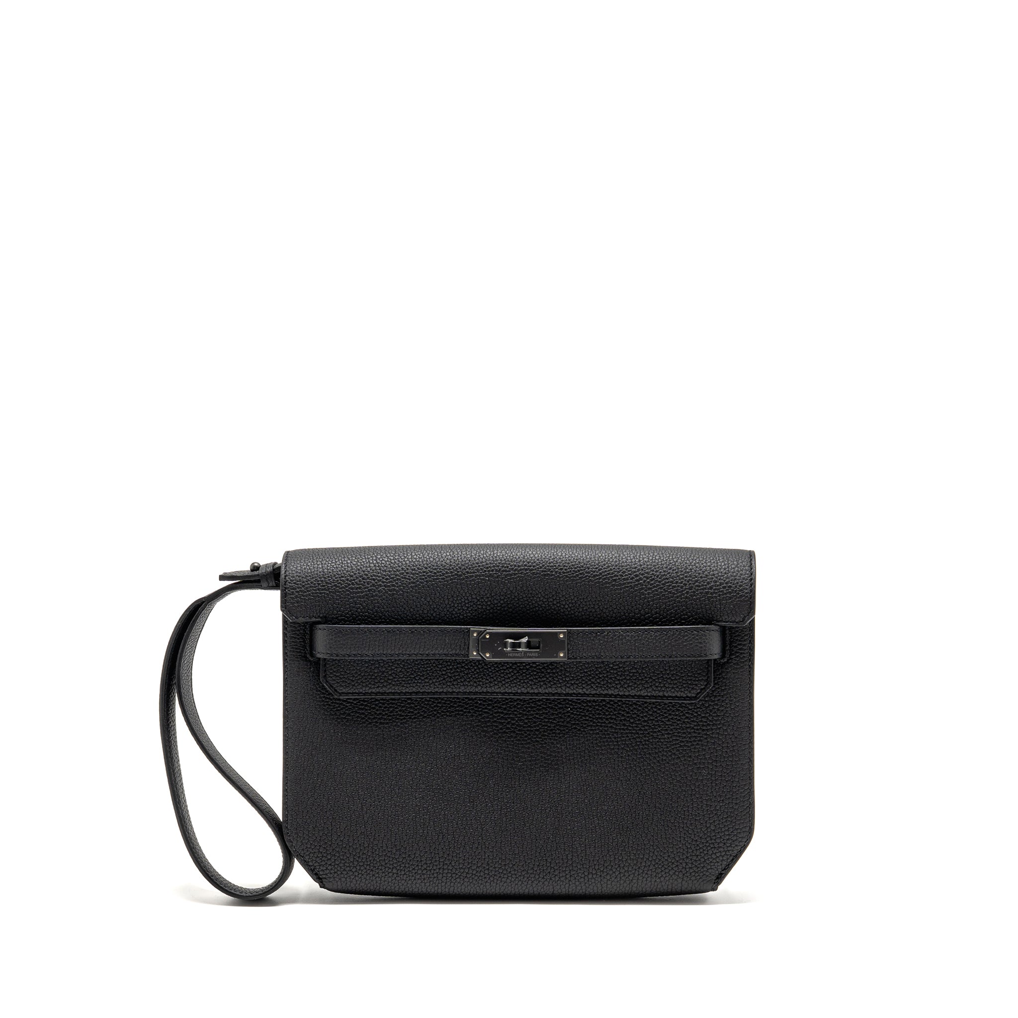 HERMES POCHETTE KELLY DEPECHES 25 TOGO SO BLACK