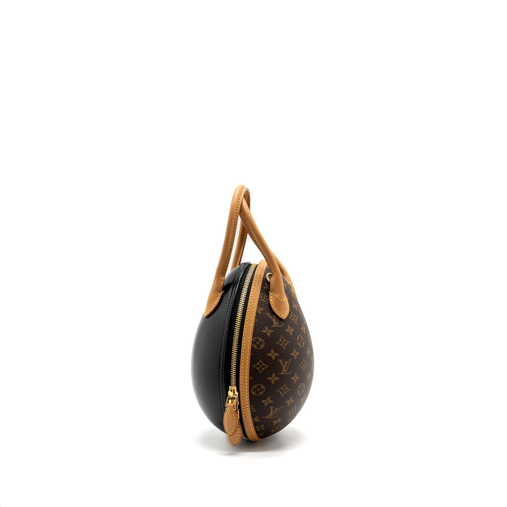 LOUIS VUITTON EGG BAG MONOGRAM CANVAS/LEATHER BROWN/BLACK GHW