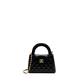 CHANEL 23K MINI SHOPPING TOTE CALFSKIN BLACK BRUSHED GHW(MICROCHIP)