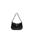 CHANEL 23K 19 HOBO SHOULDER BAG CALFSKIN BLACK GHW (MICROCHIP)