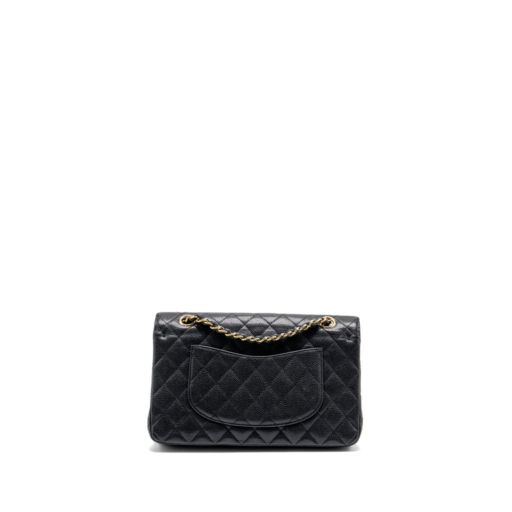 CHANEL MEDIUM CLASSIC DOUBLE FLAP BAG CAVIAR BLACK GHW