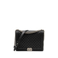CHANEL MAXI BOY BAG CAVIAR BLACK RUTHENIUM HARDWARE