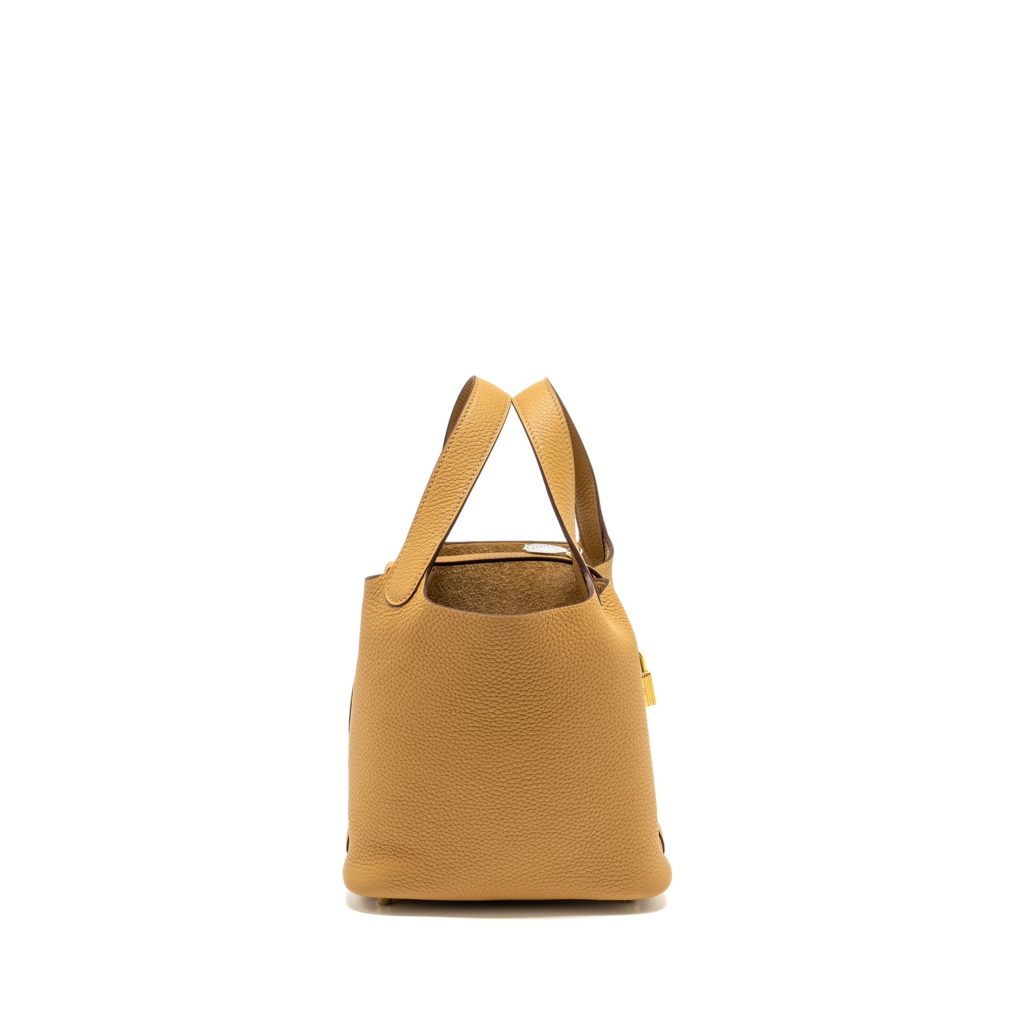 HERMES PICOTIN 18 LOCK BAG CLEMENCE 4B BISCUIT GHW