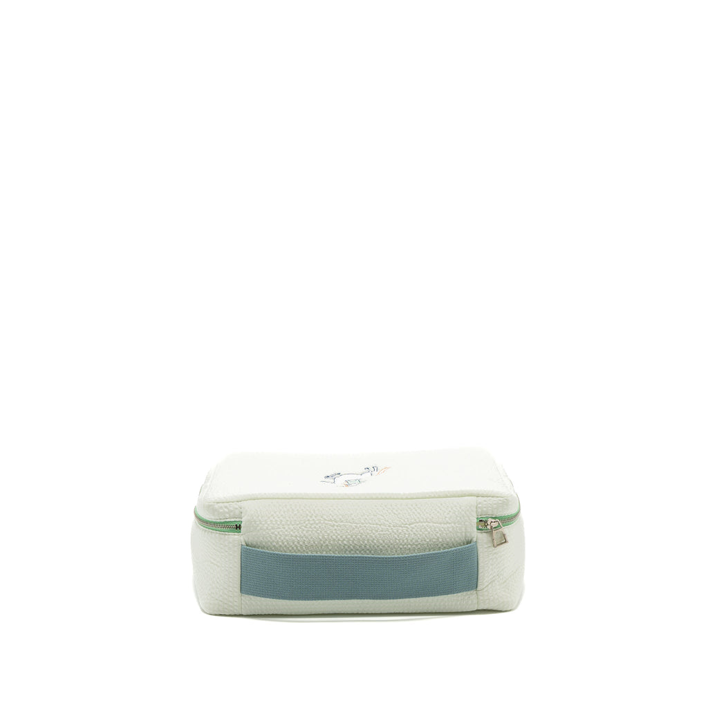 HERMES TOOGO CABRIOLE CASE, MEDIUM MODEL COTTON VERT AQUA SHW