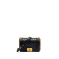 CHANEL SMALL BOY BAG CALFSKIN BLACK GHW