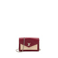 LOUIS VUITTON MYLOCKME CHAIN POCHETTE CALFSKIN MULTICOLOR DARK RED/ BEIGE/ GREY SHW