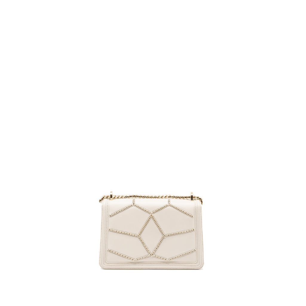 BVLGARI SERPENTI FLAP CHAIN BAG CALFSKIN LIMITED EDITION WHITE LGHW