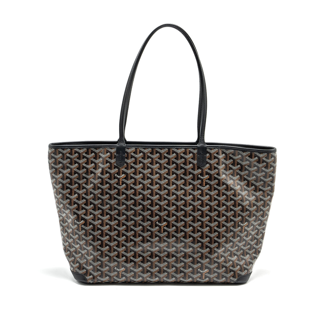 GOYARD ARTOIS MM TOTE GOYARDLINE CANVAS / CALFSKIN BLACK SHW