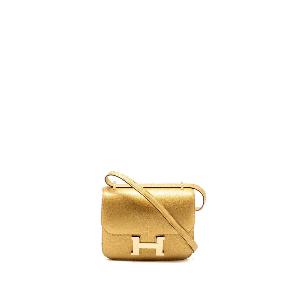 HERMES MINI CONSTANCE CHÈVRE CHAMKILIGHT Y9 DORE LGHW