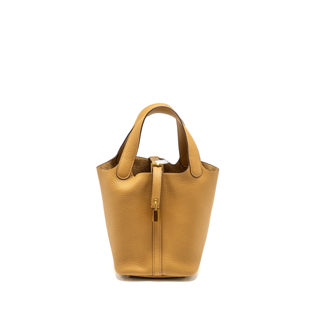 HERMES PICOTIN 18 LOCK BAG CLEMENCE 4B BISCUIT GHW