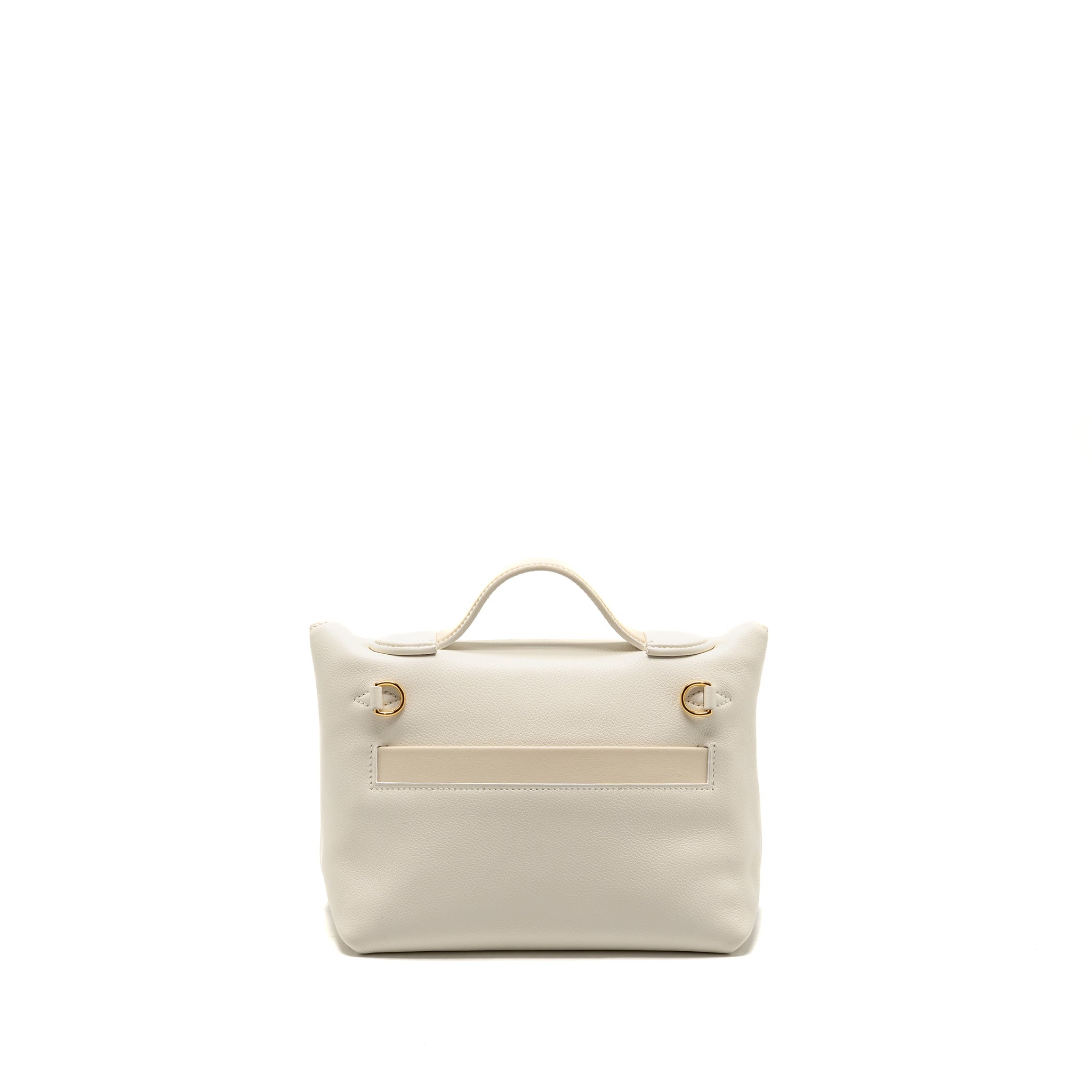 HERMES MINI 2424 24/24-21 BAG EVERCOLOR/SWIFT BLANC / NATA GHW