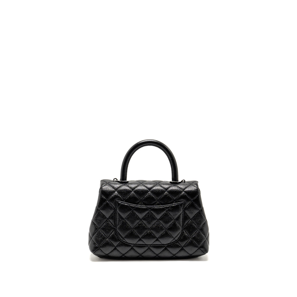CHANEL SMALL COCO HANDLE CAVIAR SO BLACK