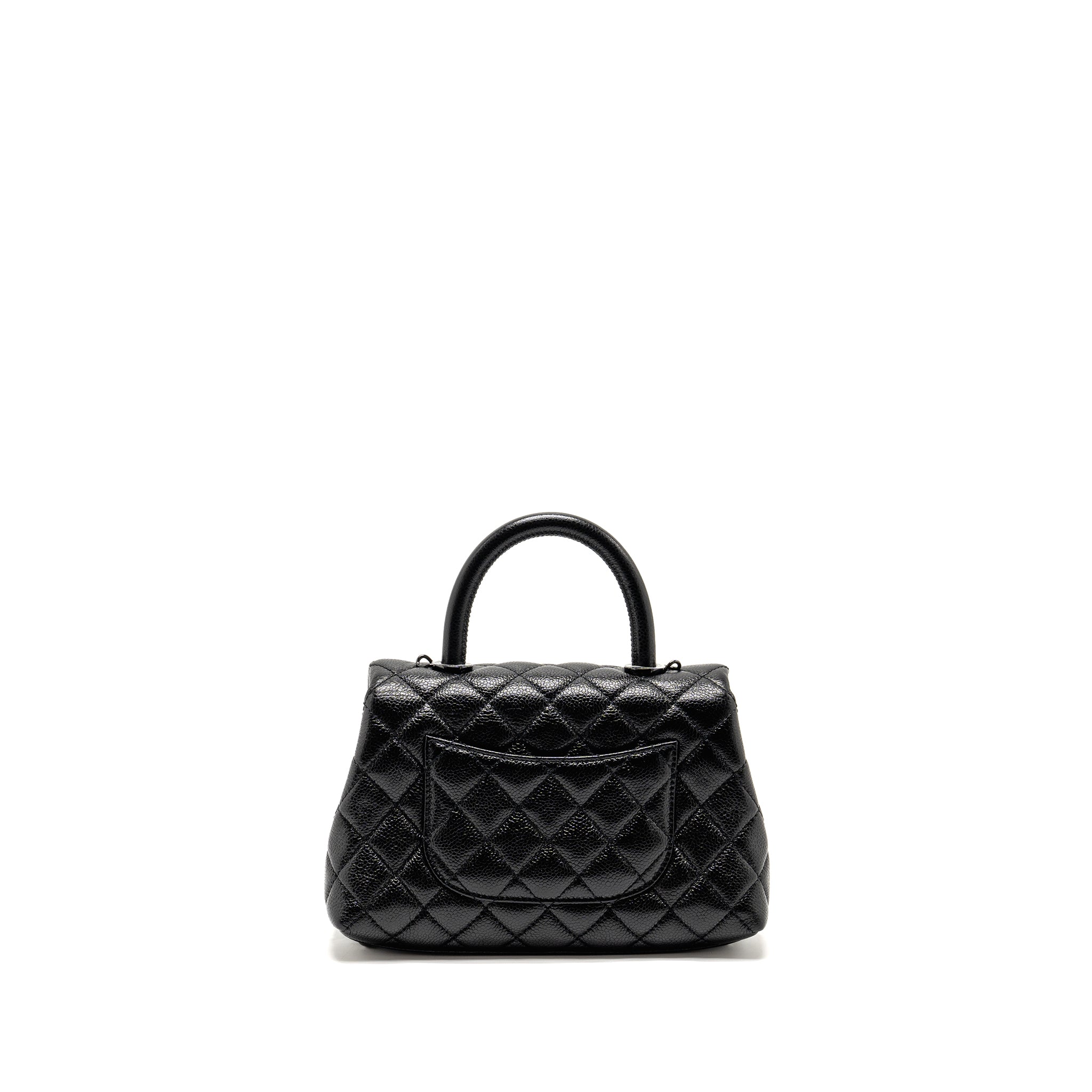 CHANEL SMALL COCO HANDLE CAVIAR SO BLACK