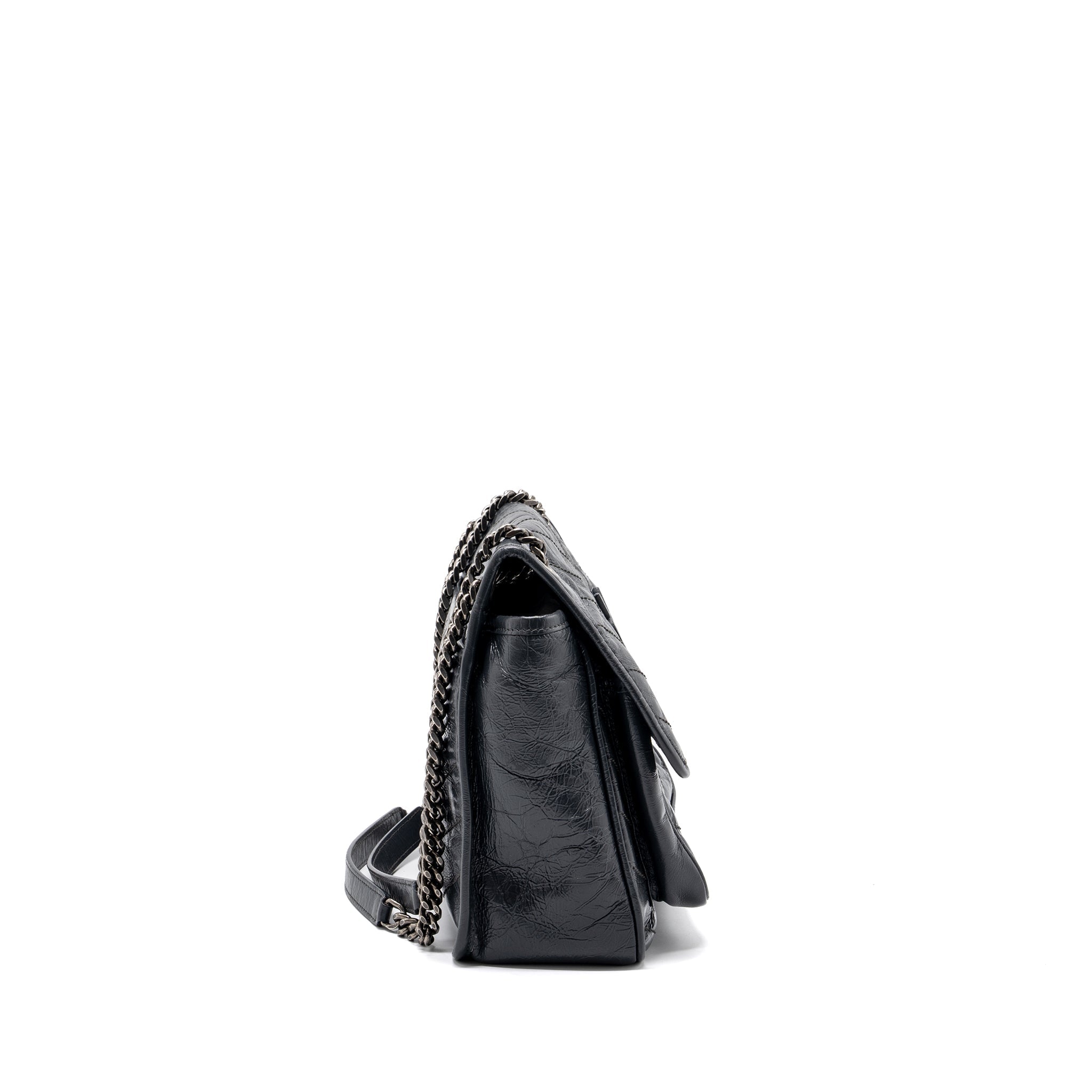 SAINT LAURENT MEDIUM NIKI CALFSKIN DARK GREY SHW