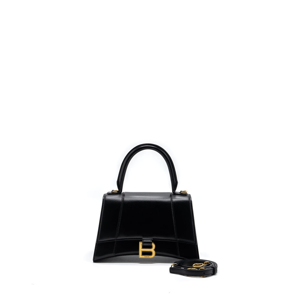 BALENCIAGA HOURGLASS S CALFSKIN BLACK GHW