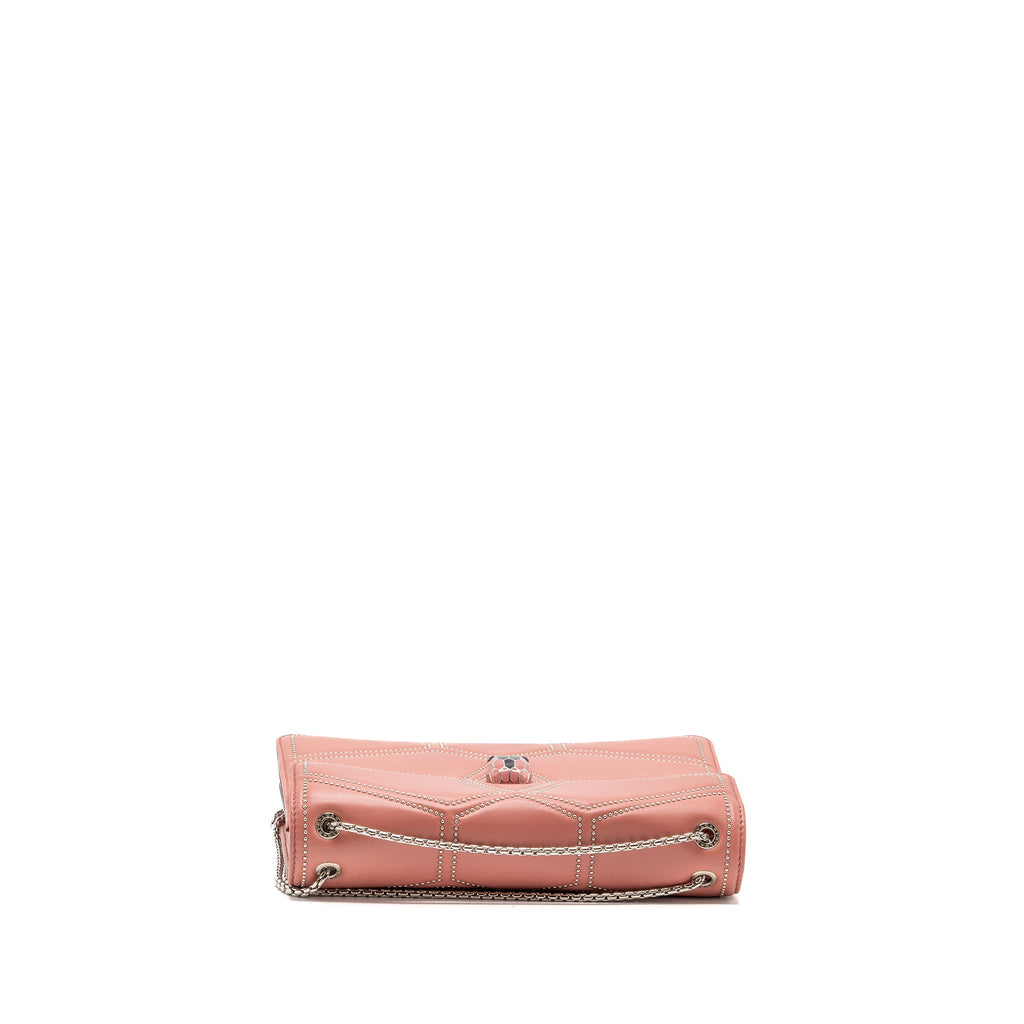 BVLGARI SERPENTI FOREVER SHOULDER BAG STUD LIMITED LAMBSKIN DARK PINK SHW