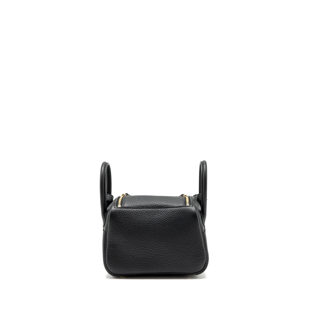 HERMES MINI LINDY CLEMENCE BLACK GHW
