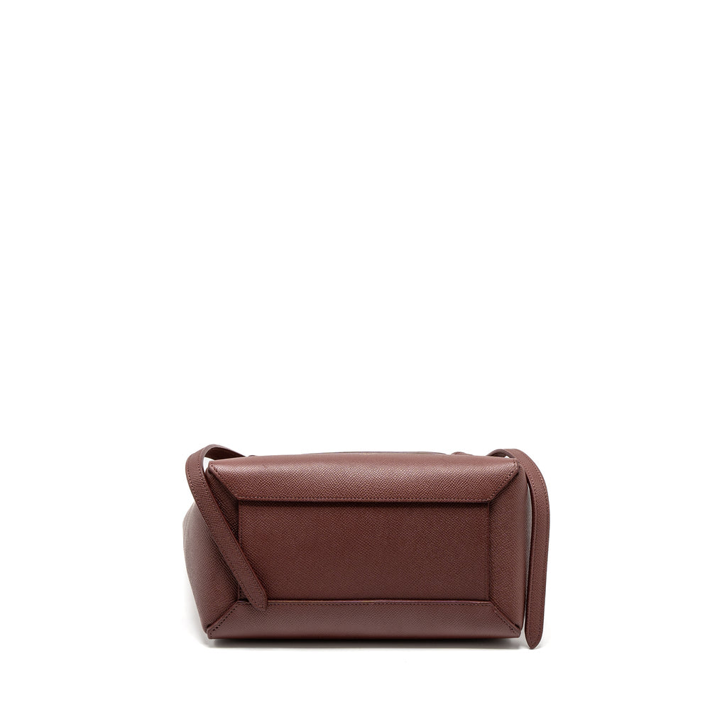 CELINE MICRO BELT BAG GRAINED CALFSKIN BURGUNDY GHW