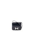 HERMES MINI CONSTANCE ALLIGATOR MISSISSIPPIENSIS MATTE MARINE / ROSE SHEHERAZADE SHW