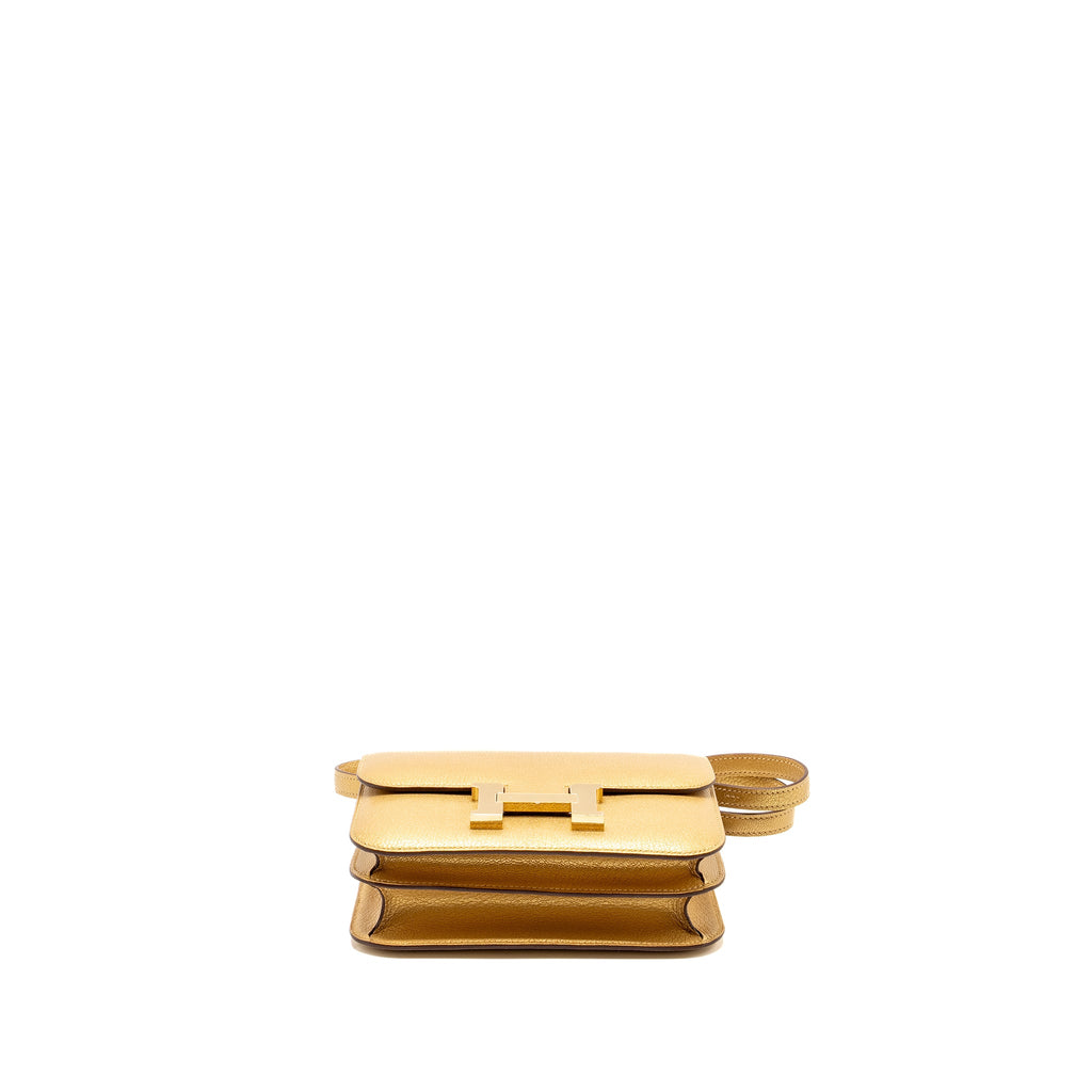 HERMES MINI CONSTANCE CHÈVRE CHAMKILIGHT Y9 DORE LGHW