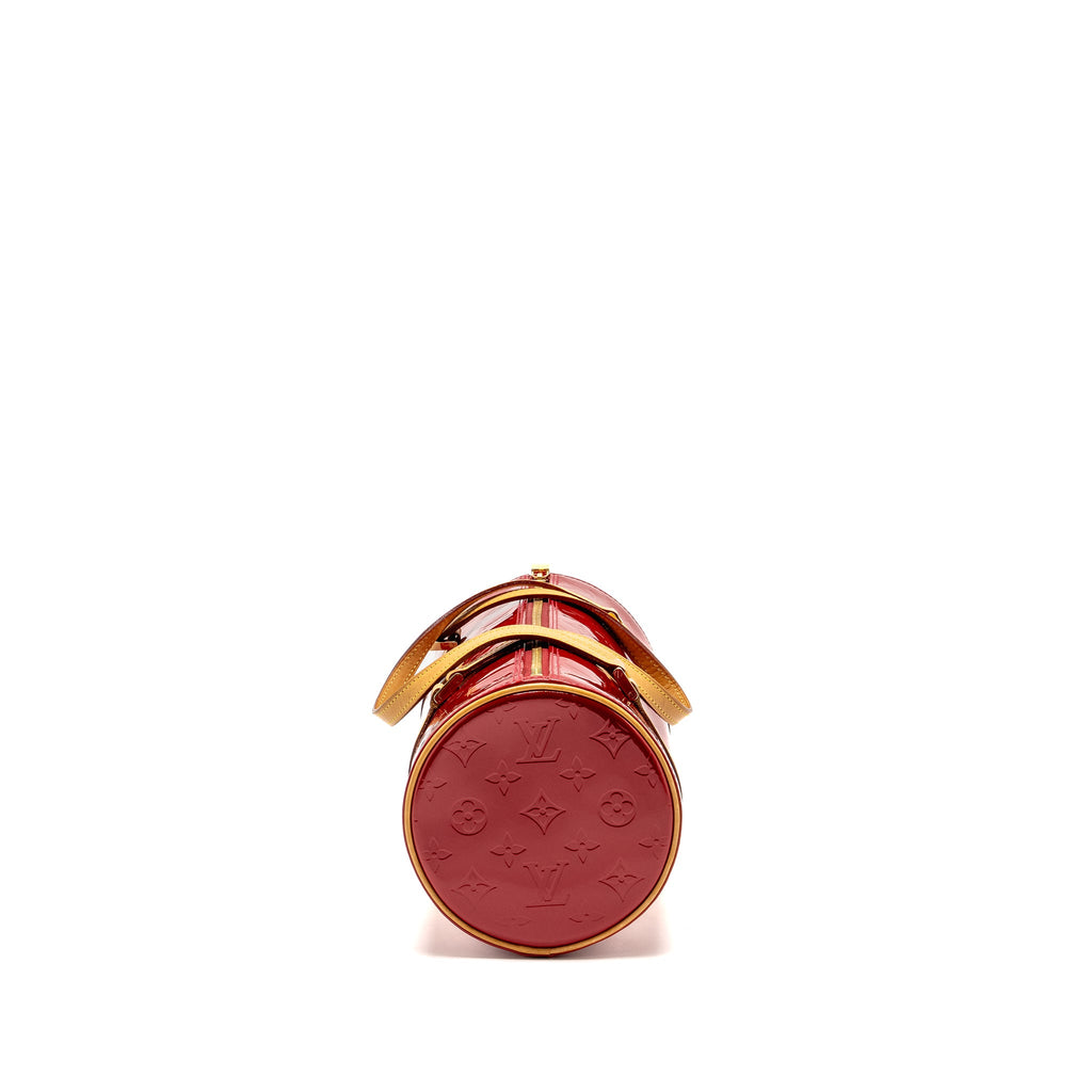 LOUIS VUITTON VINTAGE VERNIS PAPILLON BAG PATENT LEATHER RED GHW