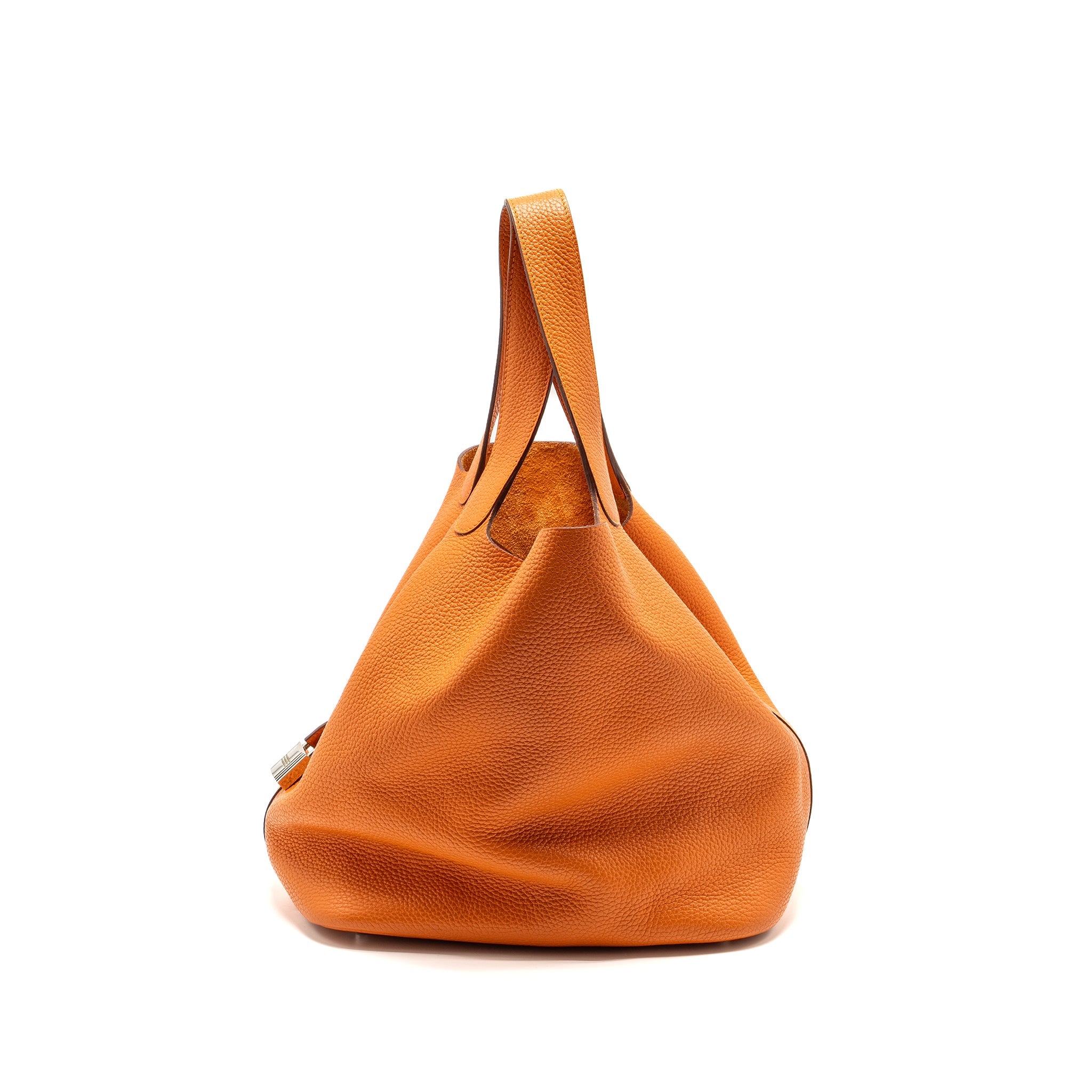 HERMES PICOTIN 26 LOCK BAG CLEMENCE ORANGE SHW