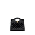 CHANEL 23C MINI 31 BAG SHINY CALFSKIN BLACK LGHW (MICROCHIP)