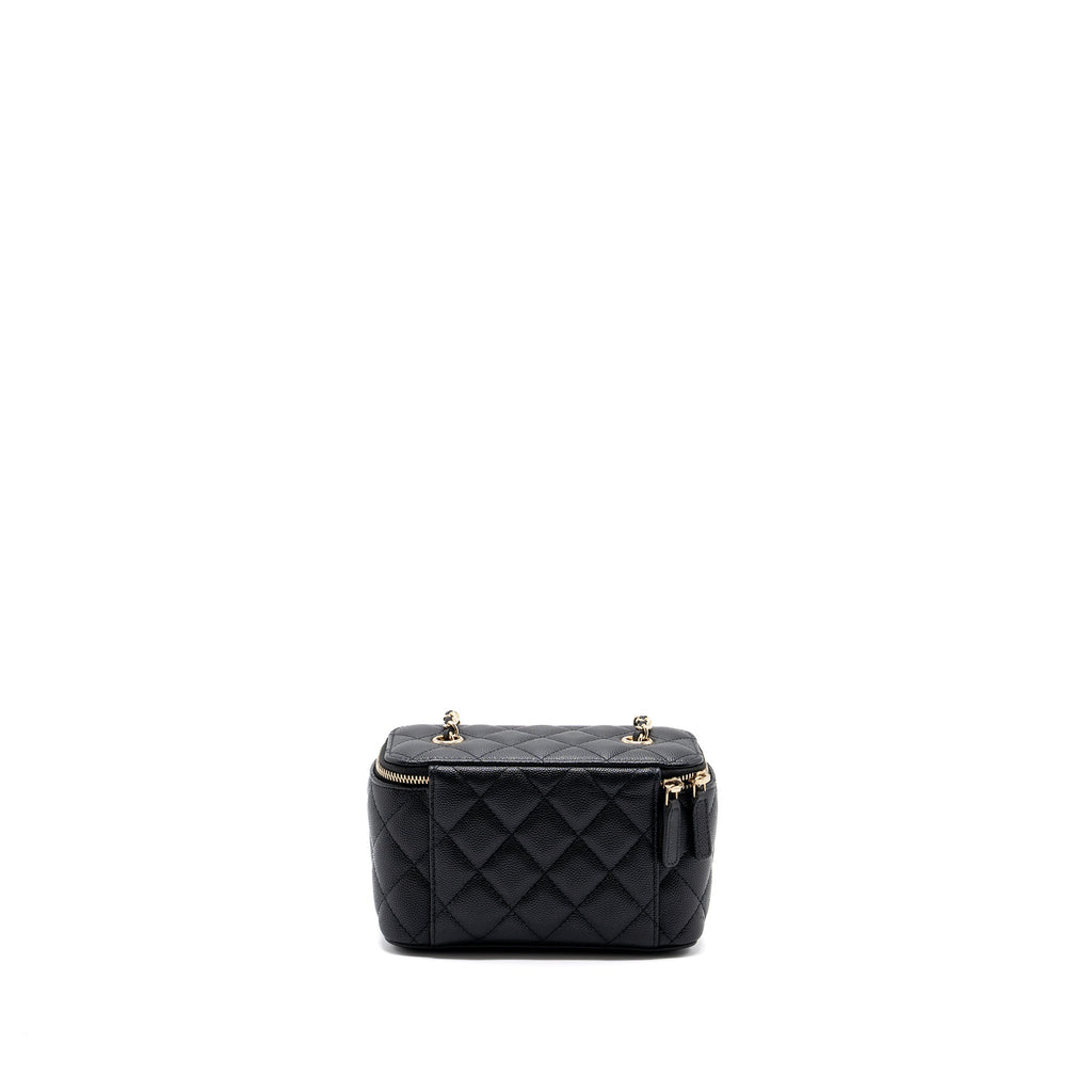 CHANEL LONG VANITY CASE CAVIAR BLACK LGHW