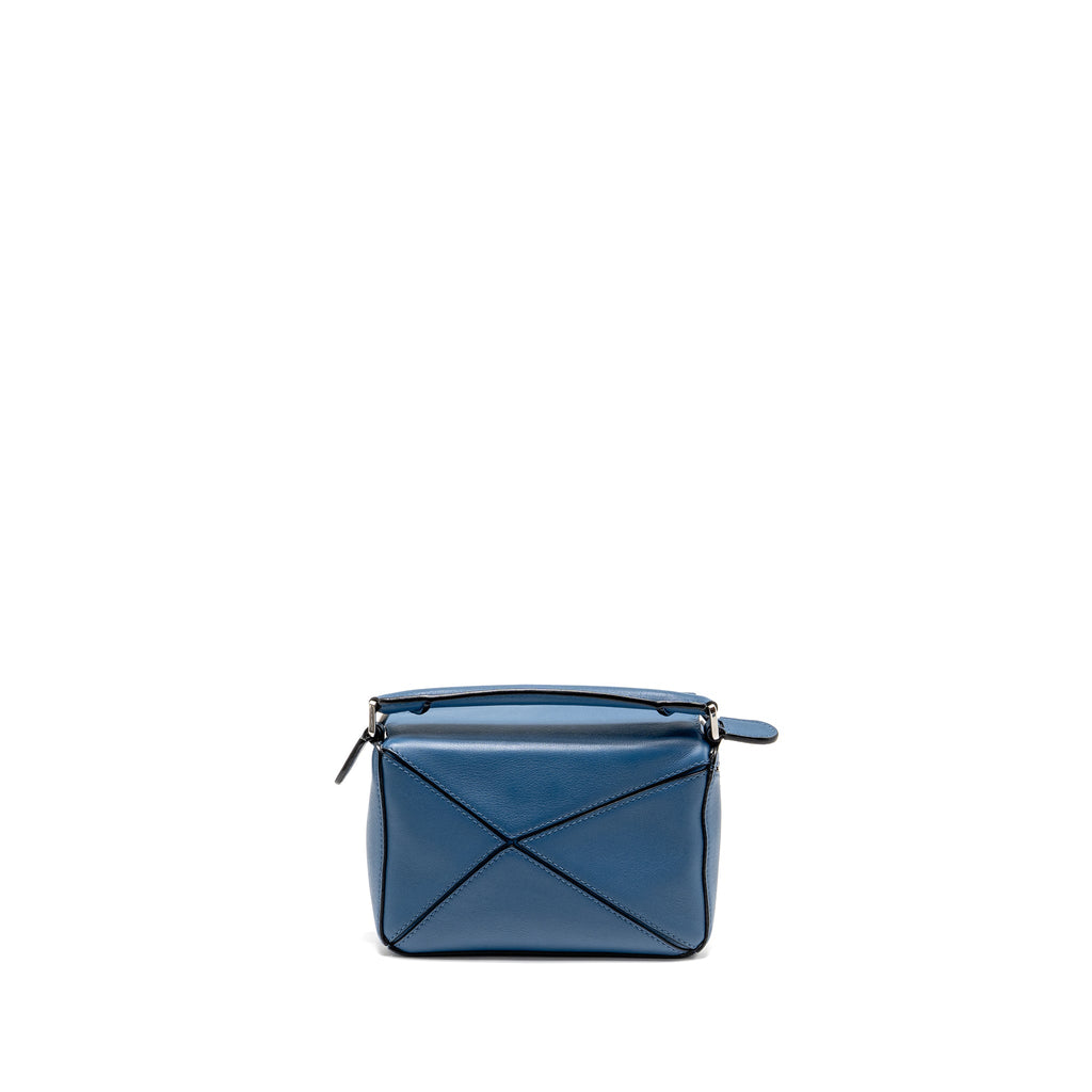 LOEWE MINI PUZZLE BAG CALFSKIN DARK BLUE SHW