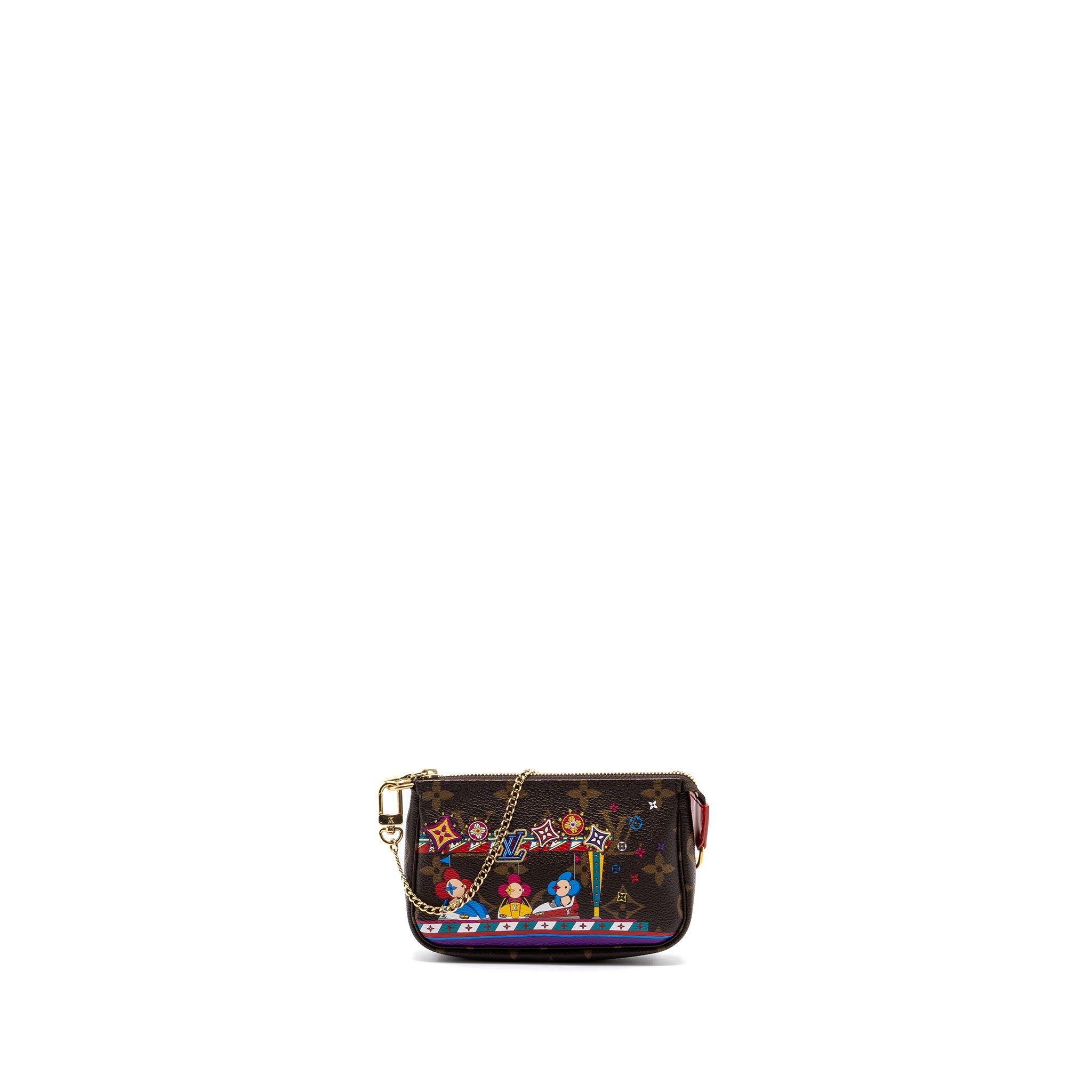 LOUIS VUITTON MINI POCHETTE ACCESSORIES 2020 CHRISTMAS MONOGRAM CANVAS GHW
