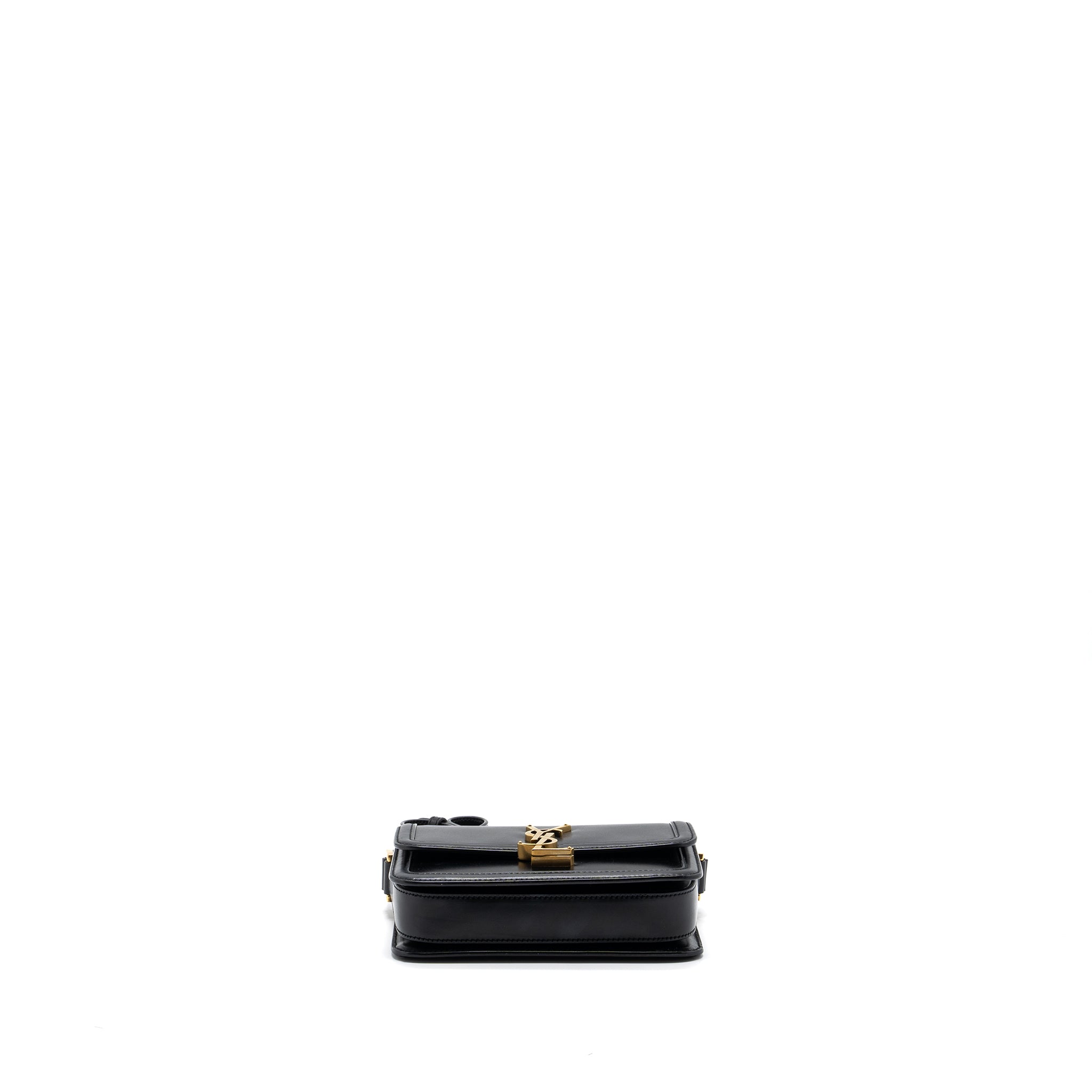 SAINT LAURENT SMALL SOLFERINO SATCHEL CROSSBODY BAG BOX CALFSKIN BLACK GHW