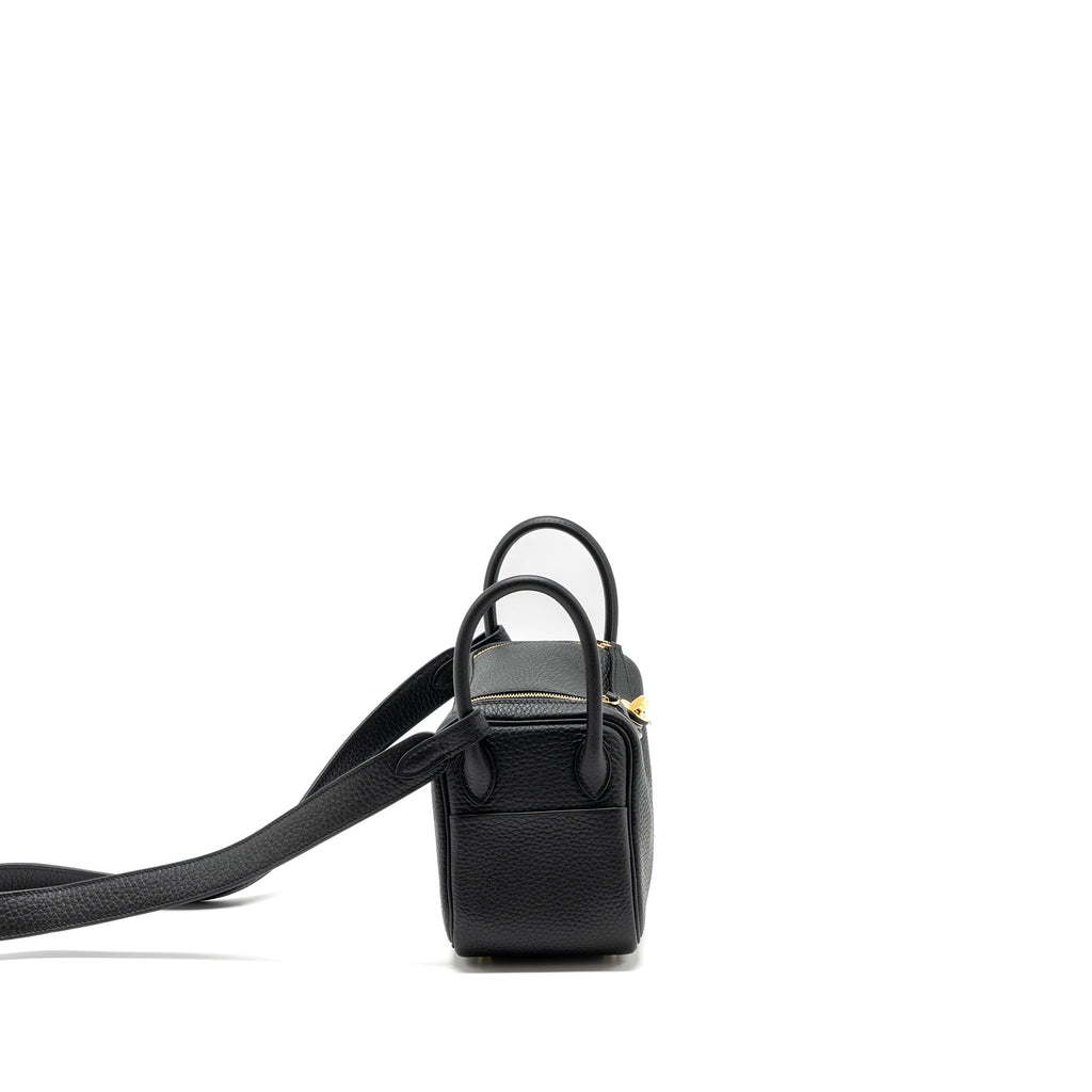 HERMES MINI LINDY CLEMENCE BLACK GHW
