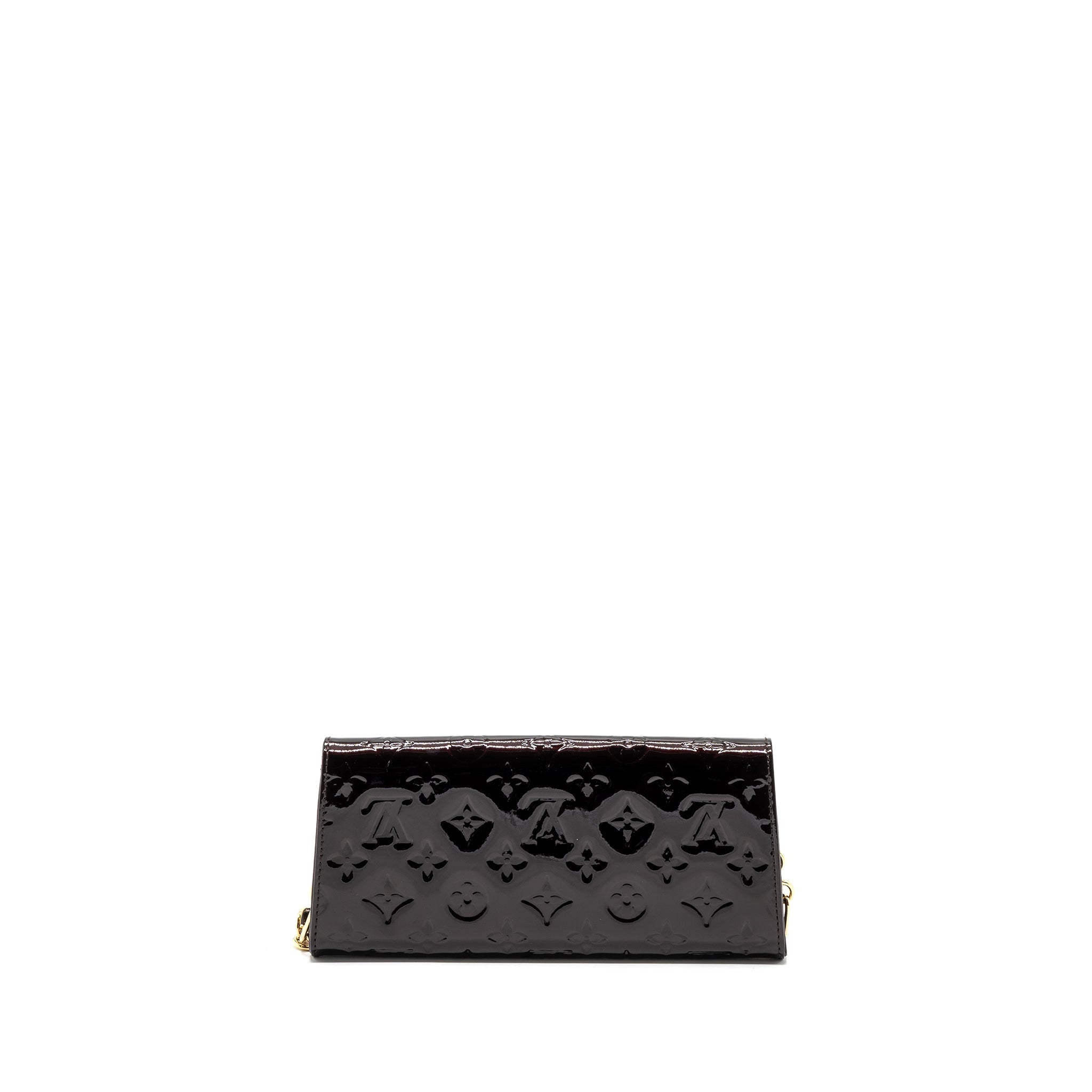 LOUIS VUITTON VINTAGE SUNSET BOULEVARD CLUTCH MONOGRAM/PATENT RED GHW