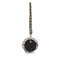 CHANEL 22C ROUND CLUTCH WITH CHAIN LAMBSKIN BLACK LGHW
