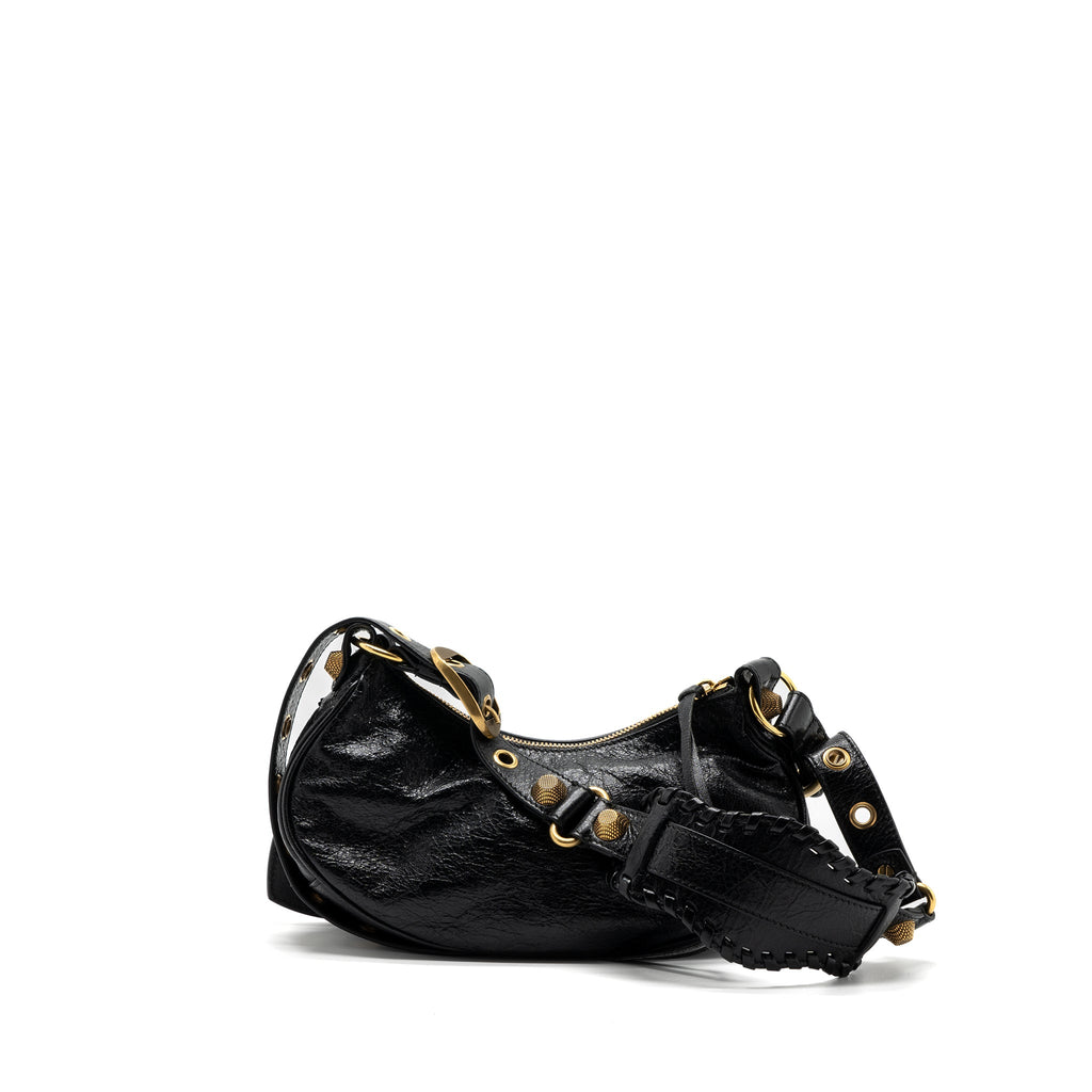 BALENCIAGA LE CAGOLE XS LAMBSKIN BLACK GHW