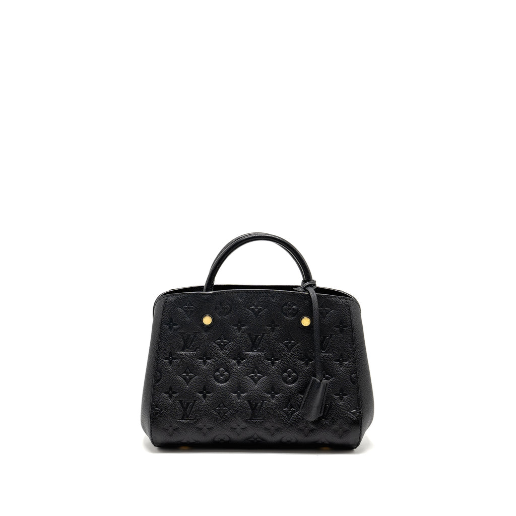 LOUIS VUITTON MONTAIGNE BB MONOGRAM EMPREINTE BLACK GHW