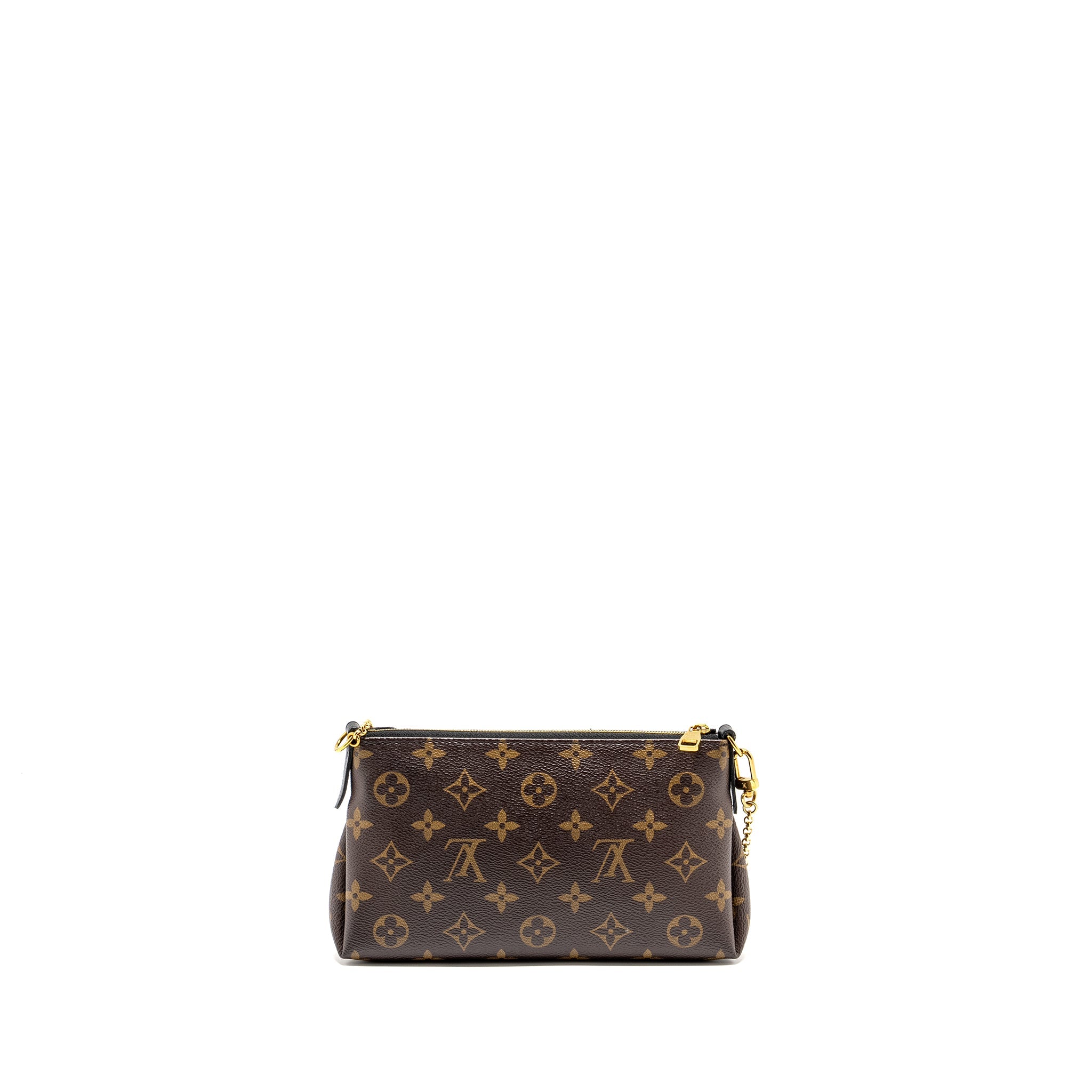 LOUIS VUITTON PALLAS CLUTCH MONOGRAM 2 WAY SHOULDER BAG MONOGRAM CANVAS/LEATHER BLACK GHW