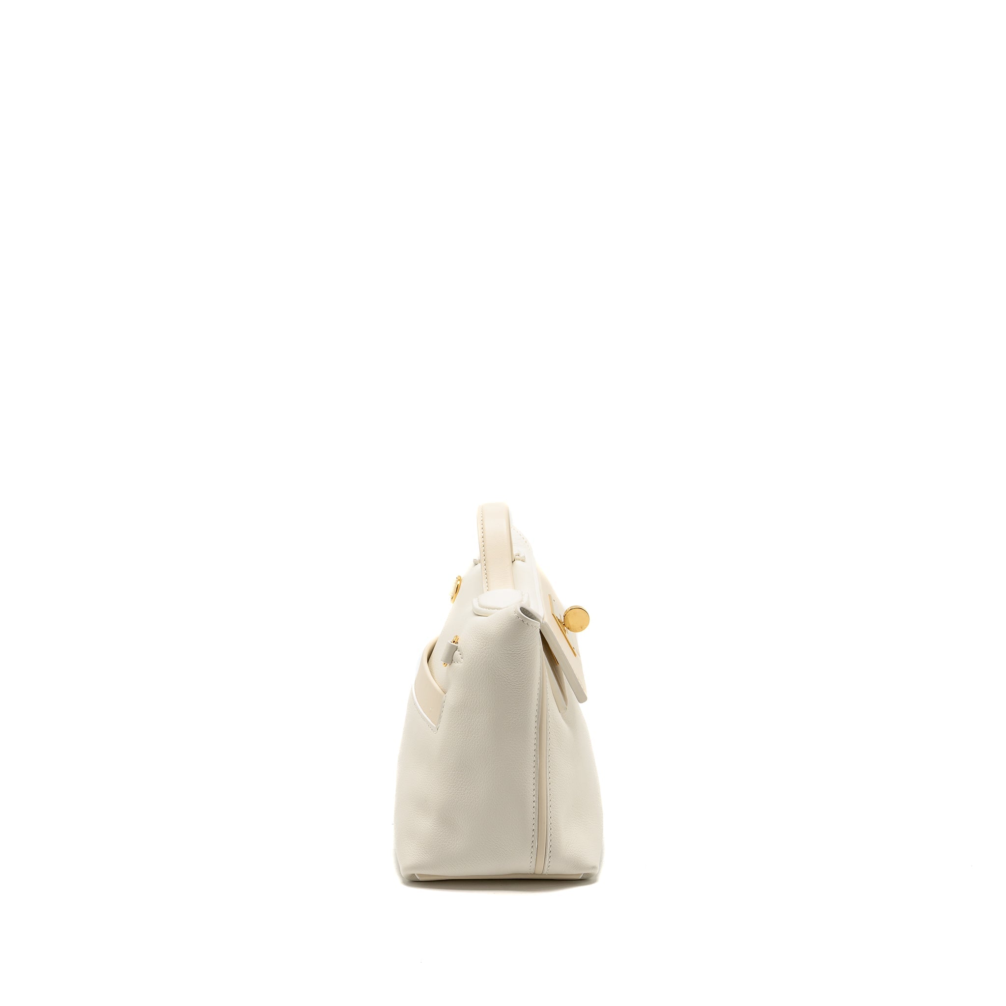 HERMES MINI 2424 24/24-21 BAG EVERCOLOR/SWIFT BLANC / NATA GHW