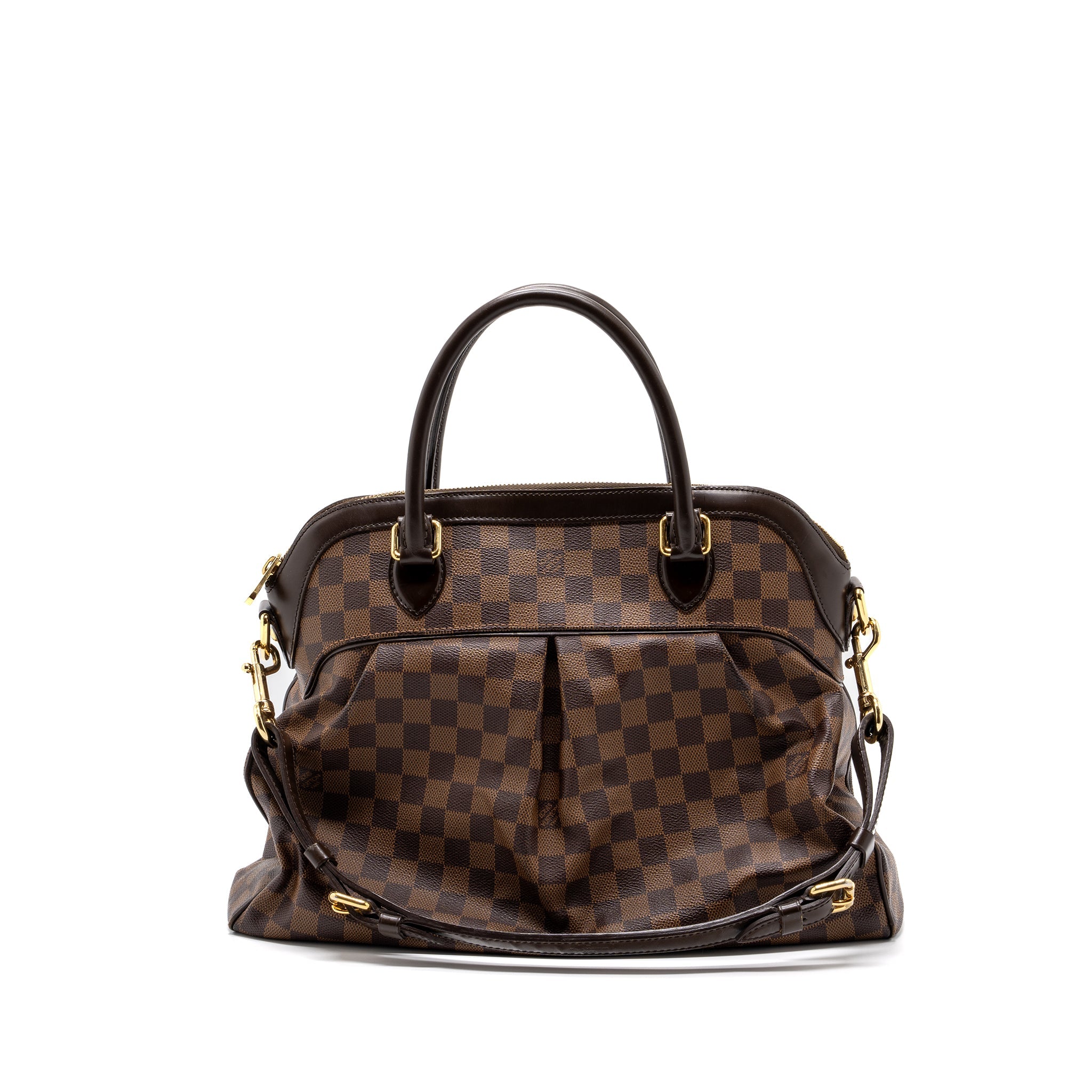 LOUIS VUITTON TREVI GM HANDBAG DAMIER EBENE GHW