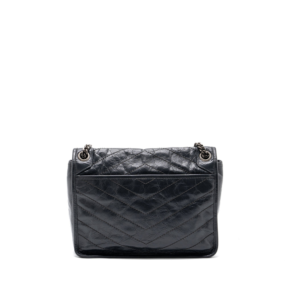 SAINT LAURENT MEDIUM NIKI CALFSKIN DARK GREY SHW